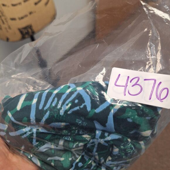 Iolani Palm Print Midi Dress Stretch Long Sleeve Multicolor Women's Size Large - Picture 10 of 10